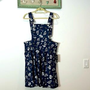 Brand new CORPSE BRIDE X UNIQUE VINTAGE BRIONNE PINAFORE SKIRT plus 1X blue navy